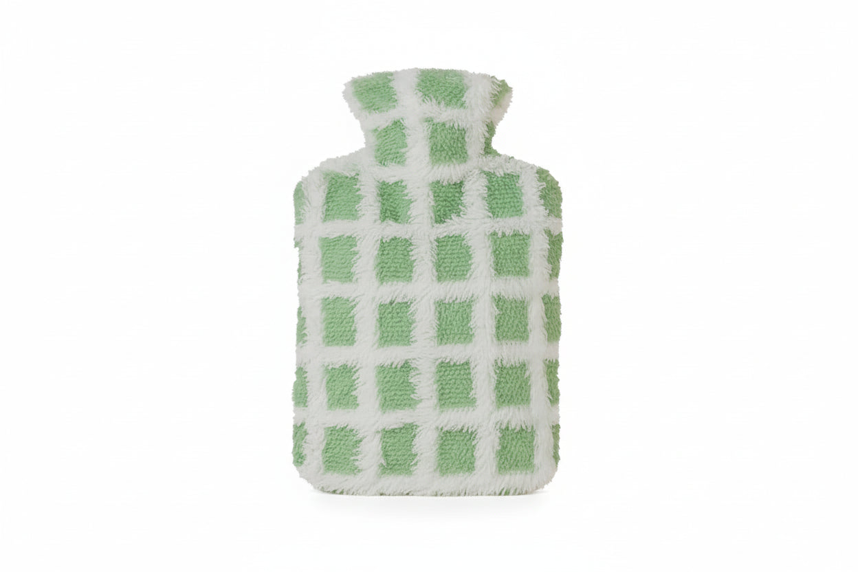 Bouillotte a Carreaux Vert