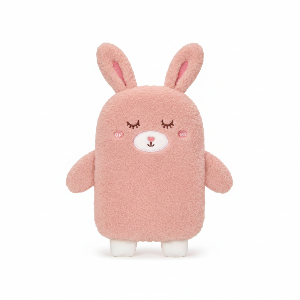 Mini Bouillotte Peluche Pompon